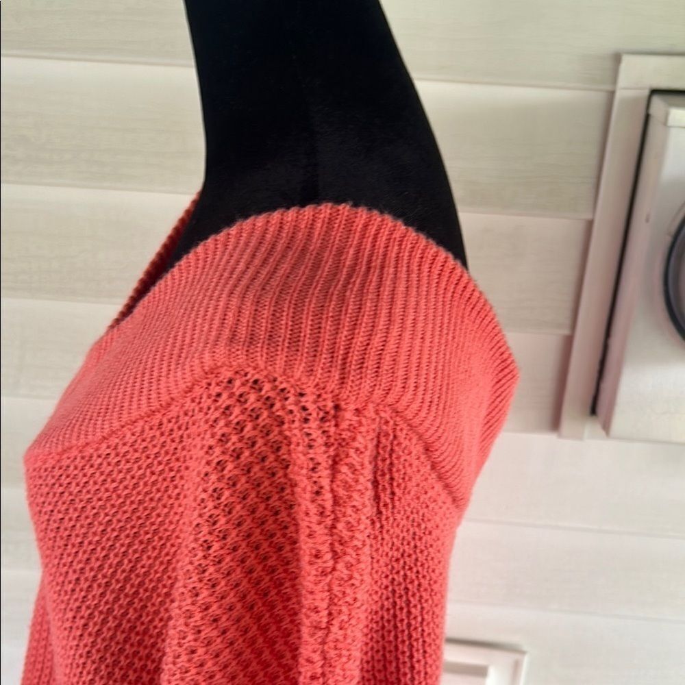 Zenana Pink V-Neck Sweater with Waffle Knit - Picture 7 of 7